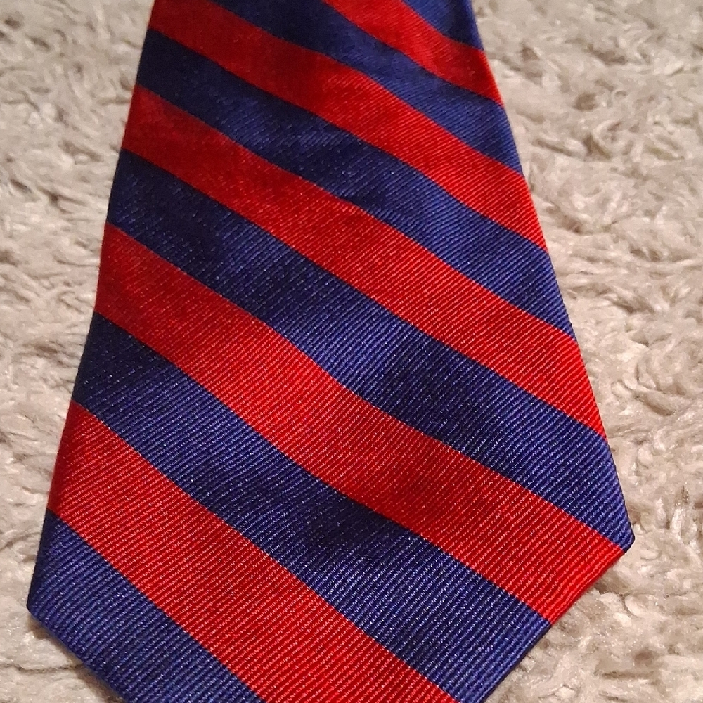 Robert Talbott Red And Blue Diagonal Striped Tie - image 7